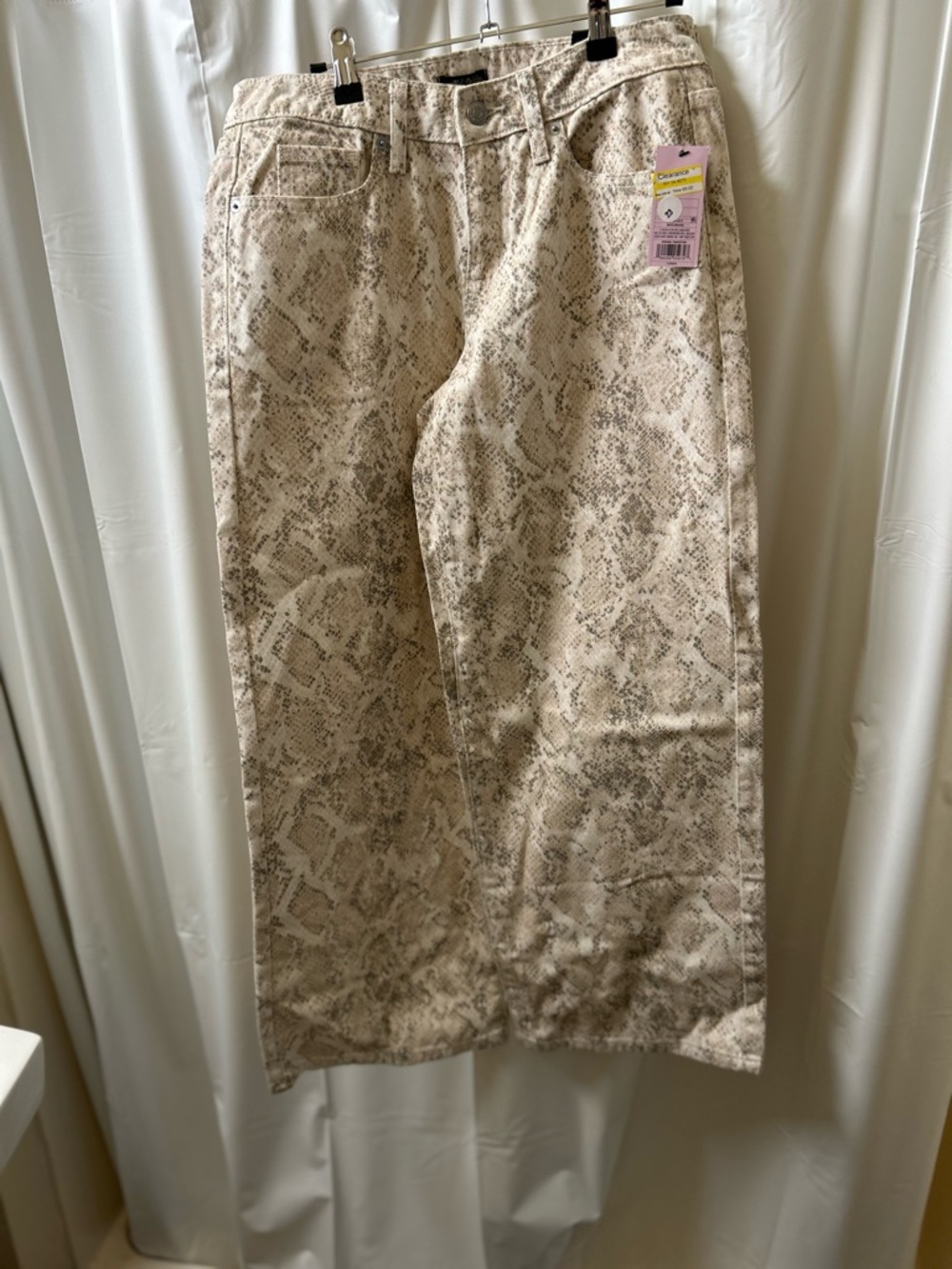 wild fable Neutral Snake-Print Wide Leg Pants